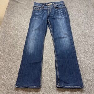 BKE Harper Bootcut Jeans Dark Wash Contrast‎ Stitch Denim Womens 30 x 31